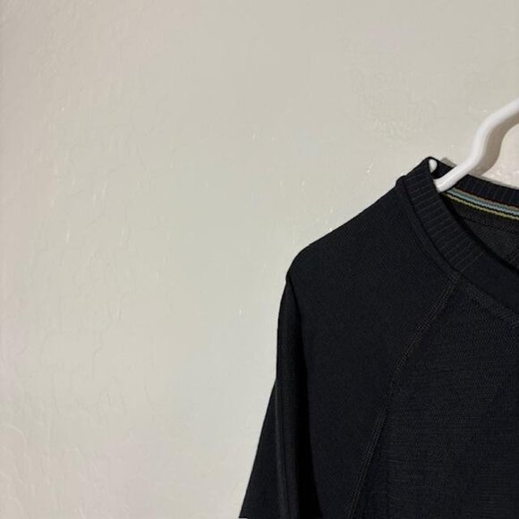 Smartwool Shirt Mens XL Black Merino Wool Intraknit Thermal Base Layer Crewneck - Picture 2 of 7